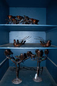 A decorative metal group