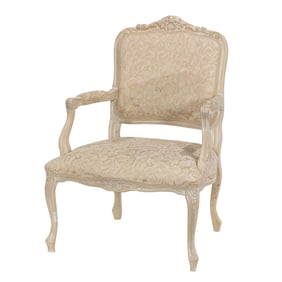 A Contemporary Rococo style armchair with damask upholstery