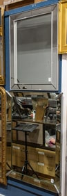 Two Contemporary mirrors, each with a mirrored border