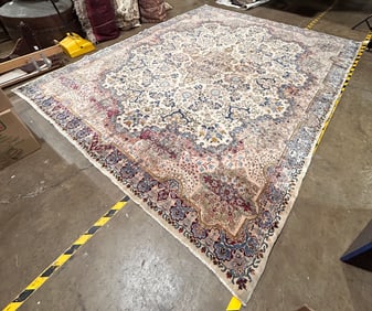 A semi antique Persian Kerman carpet