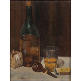 Painting, Still Life with Pipe