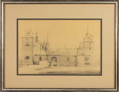Print, After Roelant Roghman: After Roelant Roghman (Dutch, 1627-1692), "Warmond Castle," offset print, overall (with frame): 15.5"h x 20"w