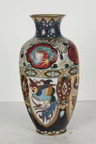 A Japanese cloisonne vase