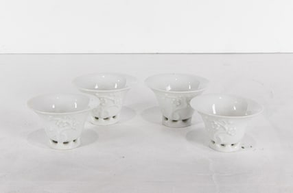 (lot of 4) Chinese Dehua wine cups