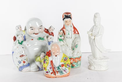 (lot of 4) Chinese porcelain figures