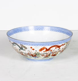 A Chinese famille rose eggshell porcelain 'hundred children' bowl