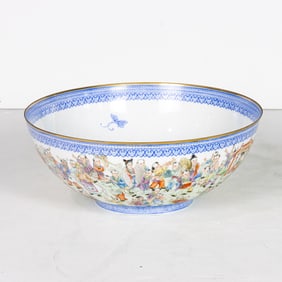 A Chinese famille rose eggshell porcelain 'hundred children' bowl
