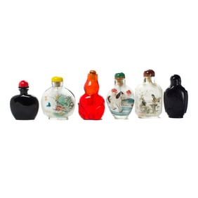 (lot of 6) Chinese snuff bottles
