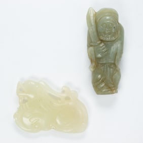 (lot of 2) Chinese jade carvings