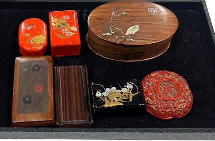 A group of Japanese boxes