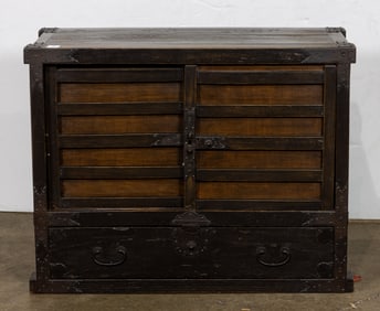 An Asian hardwood tansu