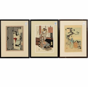 (lot of 3) Japanese woodblock prints