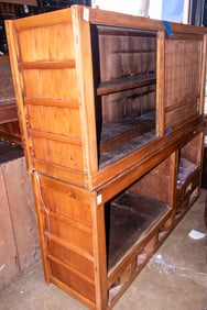 A Japanese two-part mizuya tansu