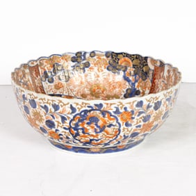 A Japanese Imari punch bowl
