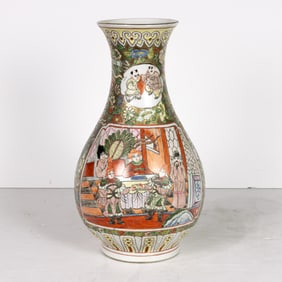 A Chinese famille rose vase