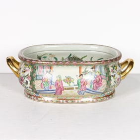 A Chinese Canton famille rose foot bath