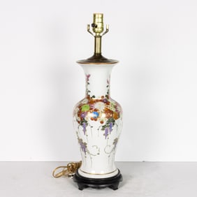 A Japanese porcelain vase as lamp