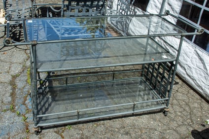 An outdoor patio set