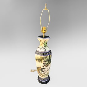 Porcelain Vase Mounted Lamp