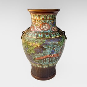 Japanese Cloisonne Bronze Vase