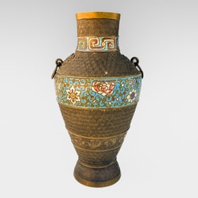 Japanese Cloisonne Bronze Vase