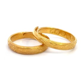 Two 24K Gold Rings