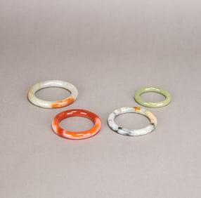 Group of Jade and Agate Bangles