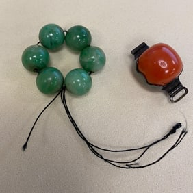 Jadeite and Coral Beads