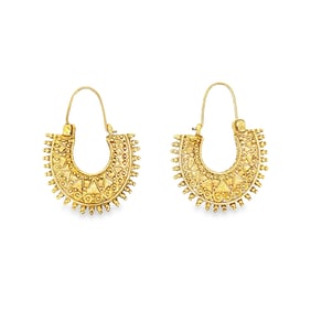 18K Gold Greek-Style Earrings