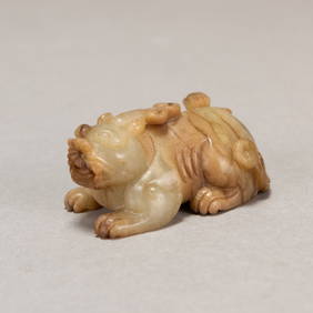 Chinese Jade Carving of Mythical Beats Group (1 of 7)