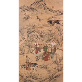 Anonymous, Imperial Hunting Scene, 18th Century Qianlong/Jiaqing Period