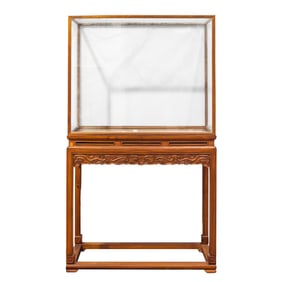 Chinese Huali Wood Display Cabinet