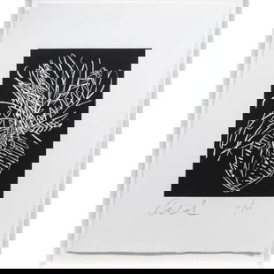 Print, Dale Chihuly: Dale Chihuly (American, b. 1941), "Ikebana," 2001, woodcut, pencil signed lower left, edition 21/50, printed by Sidereal Press and Print Studios (Tukwila, WA), sheet: 15.5"h x 19.75"w, overall (with f