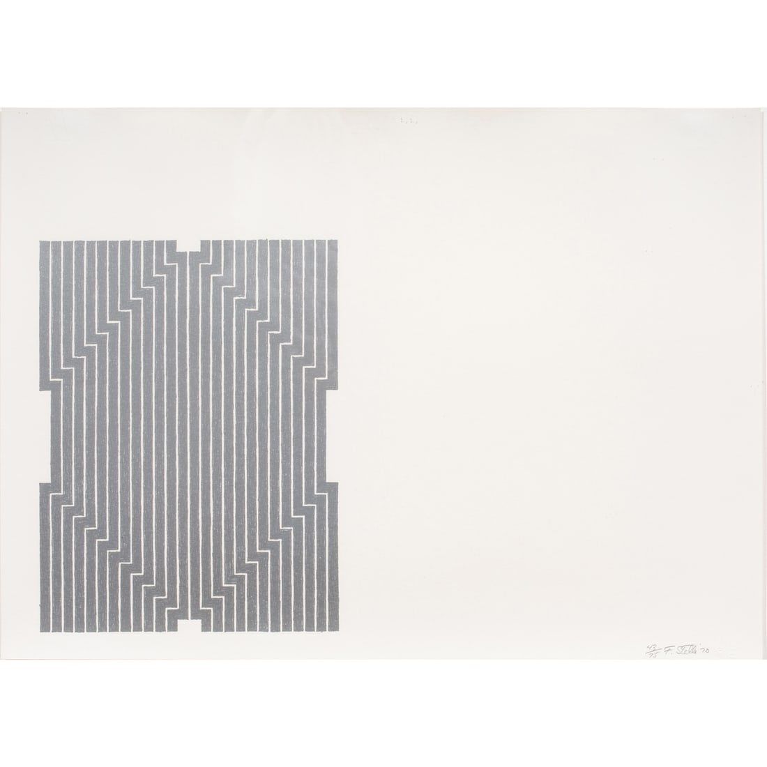 Print, Frank Stella: Frank Stella (American, 1936-2024), "Marquis de Portago" (from "Aluminum Series"), 1970, lithograph in colors, pencil signed and dated lower right, edition 43/75, printed and published by Gemini G.E.L