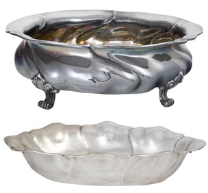 Two German Rococo Revival .830 or .80 silver bowls