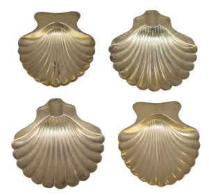 A set of two Tiffany and three Napier sterling trays