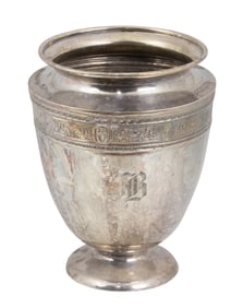 A International sterling vase in the Wedgwood pattern