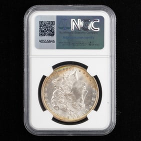 1884O Morgan Silver Dollar, NGC MS64 Star, Toned Coin