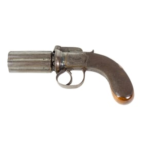 A Smith-Baintree pepperbox percussion pistol, circa 1840