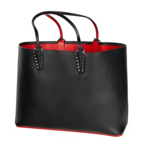 A Christian Louboutin 'Cabata' black leather tote