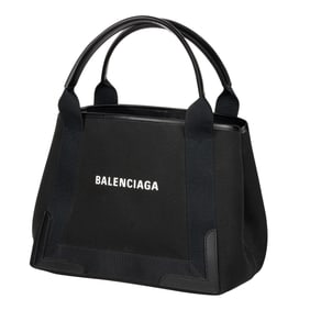 A Balenciaga black canvas top handle bag