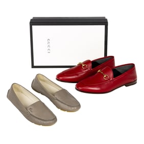 Two pairs of Gucci women's shoes