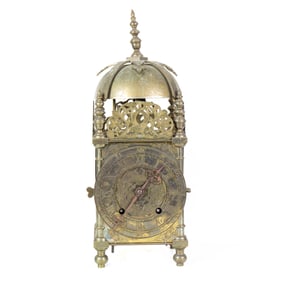 An English brass lantern clock