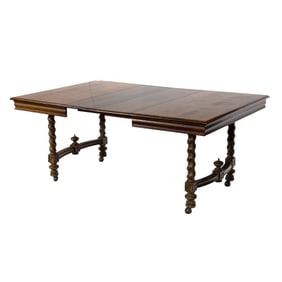 A Renaissance style oak banquet table