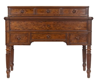 A Classical plum pudding mahogany secretary, circa 1830
