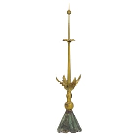 A German Haussmann style architectural copper roof finial