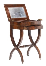 A Louis Philippe mahogany sewing table