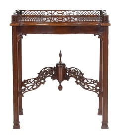 A Chippendale style mahogany tea table