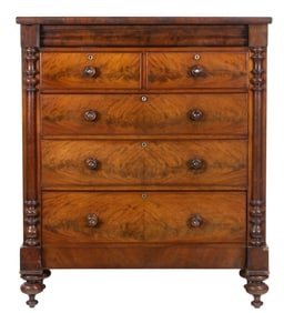 A Scottish mahogany gentleman's chest of drawers