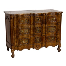 A Louis XV walnut commode